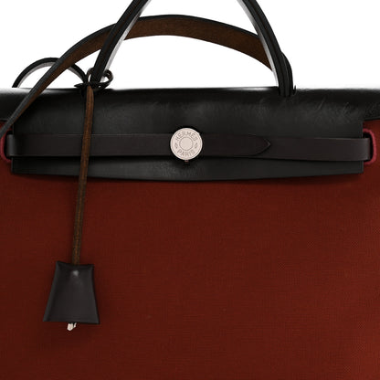 Hermes Toile Vache Hunter Herbag Zip 31 PM Rouge H Ebene 9 of 14