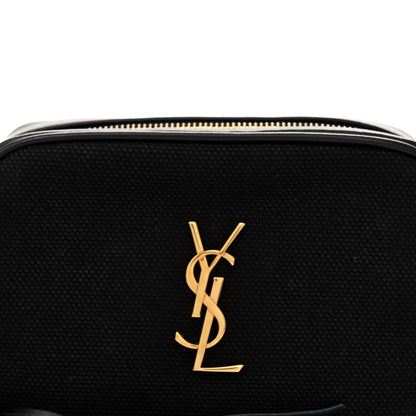Saint Laurent Calfskin Canvas Monogram Lou Belt Bag Black 8 of 10