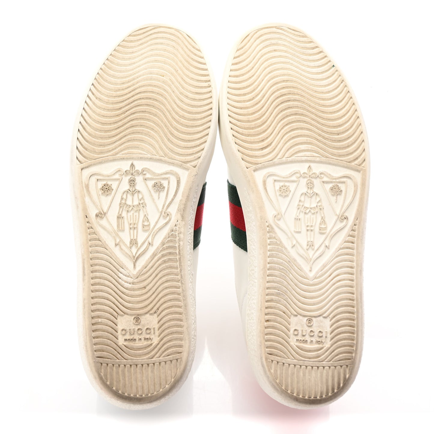 Calfskin Ayers Bee Embroidered Womens Ace Sneakers 36 White Green