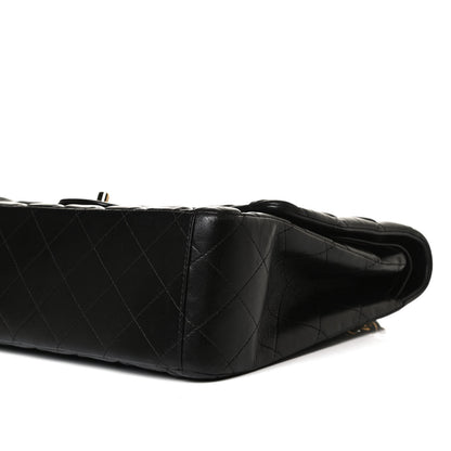 Chanel Lambskin Quilted Maxi Double Flap Black 11 of 13
