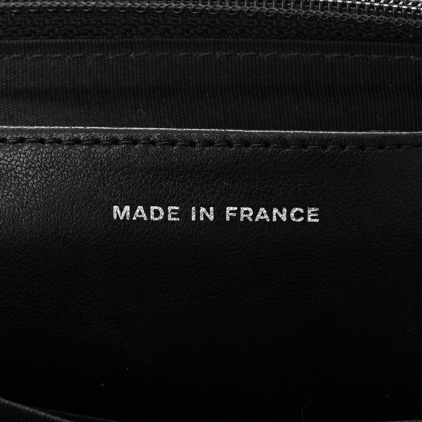 Lambskin Half Moon Wallet On Chain WOC Black