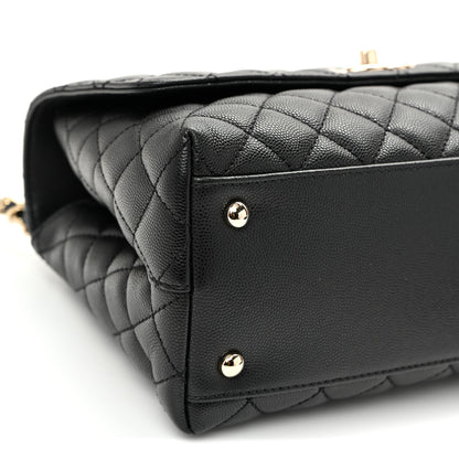Chanel Caviar Quilted Small Coco Handle Flap Black 9 of 10