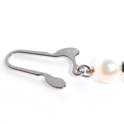 Mikimoto 18k White Gold Diamond Pearl Strand Choker 16 8 of 8