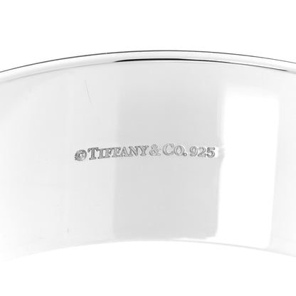 Tiffany Sterling Silver Diamond Wide Locks Bangle Bracelet 4 of 4