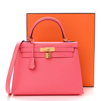 Hermes Epsom Kelly Sellier 28 Rose Azalee 11 of 11