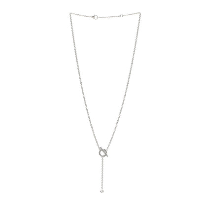 Hermes 18K White Gold Diamond Finesse Lariat Necklace 3 of 6
