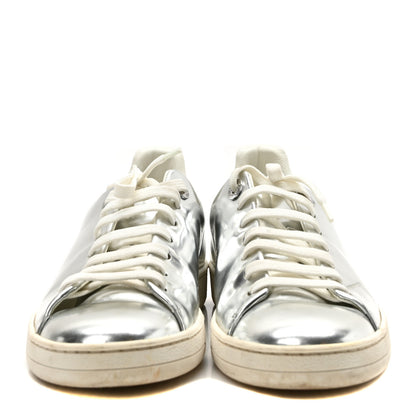 Louis Vuitton Metallic Calfskin Frontrow Sneakers 36.5 Silver 3 of 9