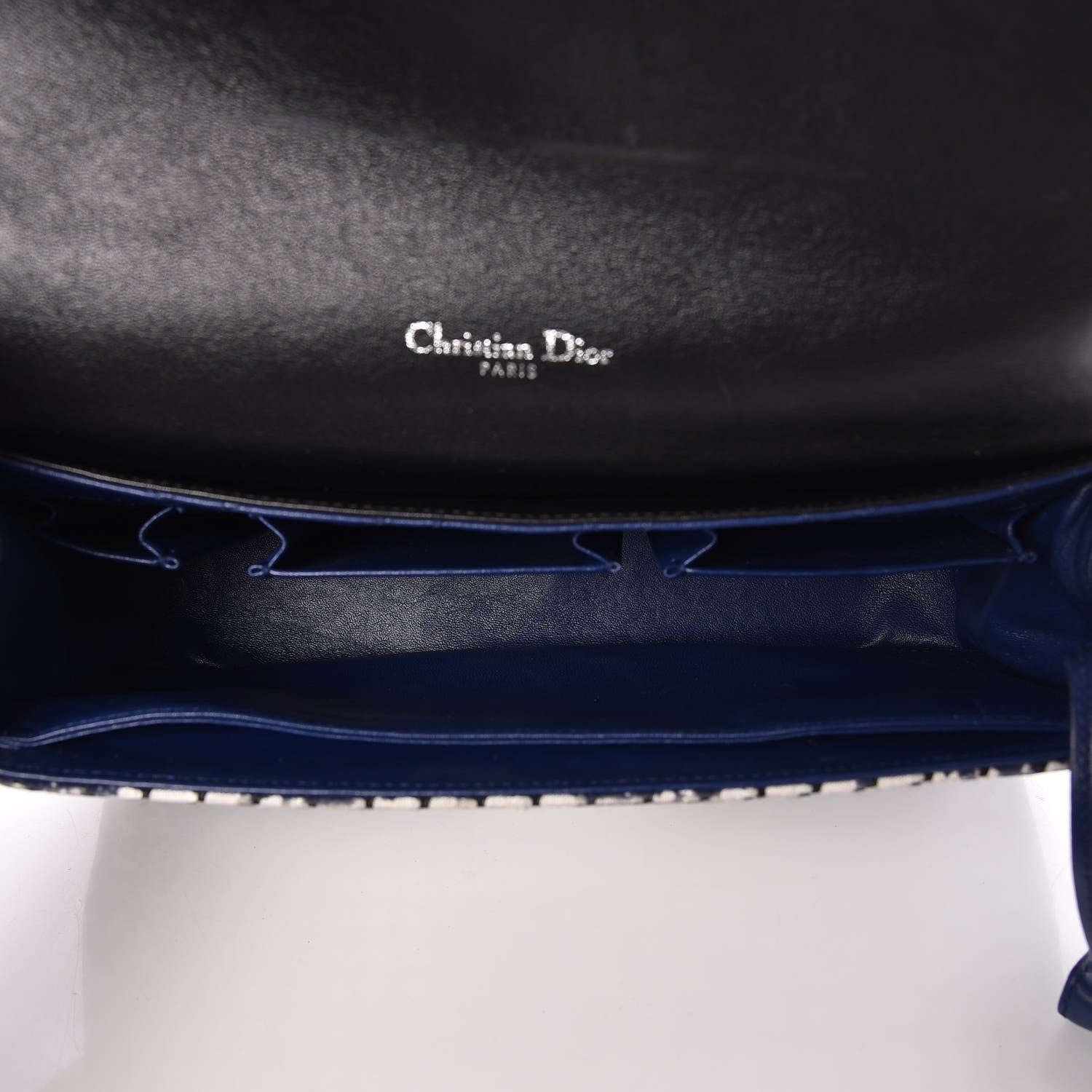 Christian Dior Tweed Medium Miss Dior Flap Black Blue 5 of 6