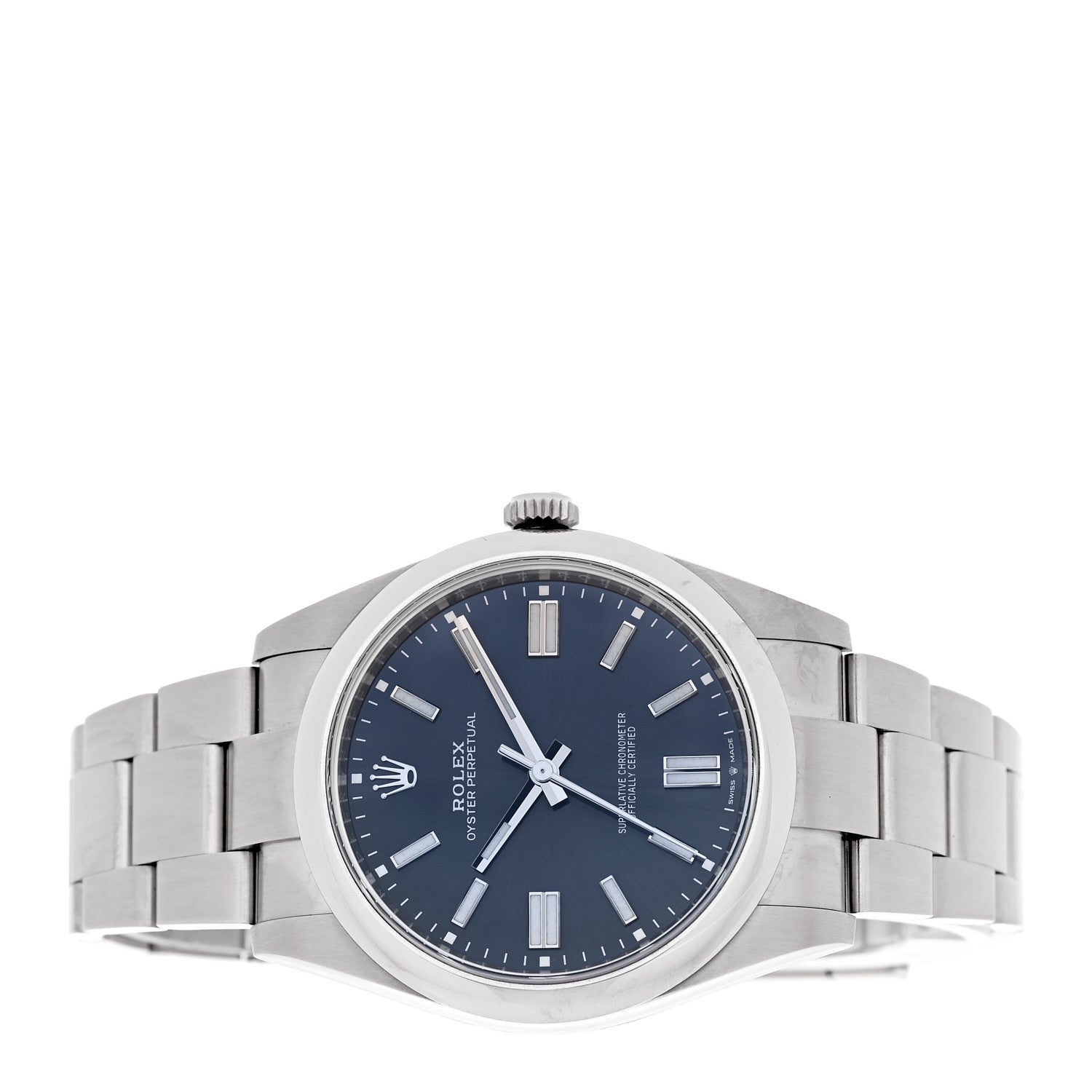 Rolex Stainless Steel 41mm Oyster Perpetual Watch Bright Blue 124300 2 of 5