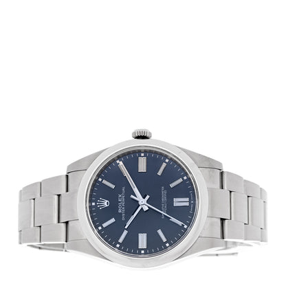 Rolex Stainless Steel 41mm Oyster Perpetual Watch Bright Blue 124300 2 of 5