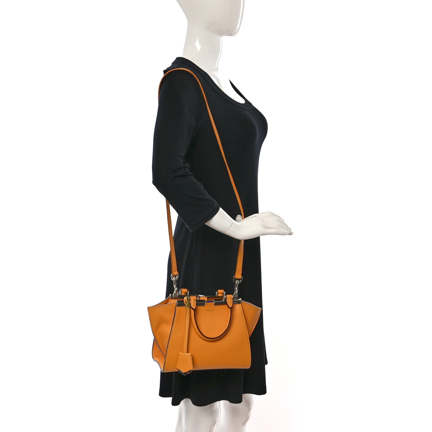 Fendi Vitello Dolce Mini 3Jours Tote Miel 2 of 10