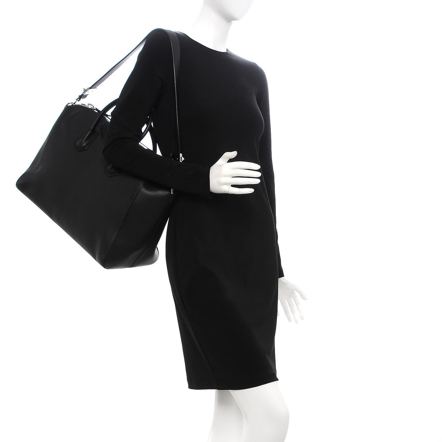 Sugar Goatskin Large Antigona Black