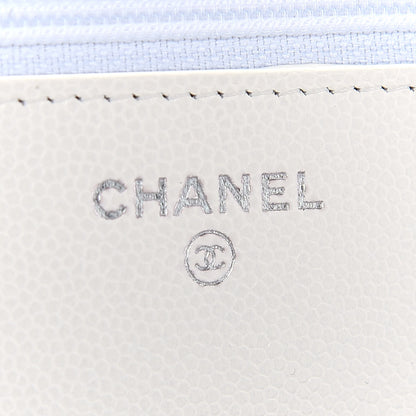 Chanel Caviar Quilted My Everything Wallet On Chain WOC White 6 of 10