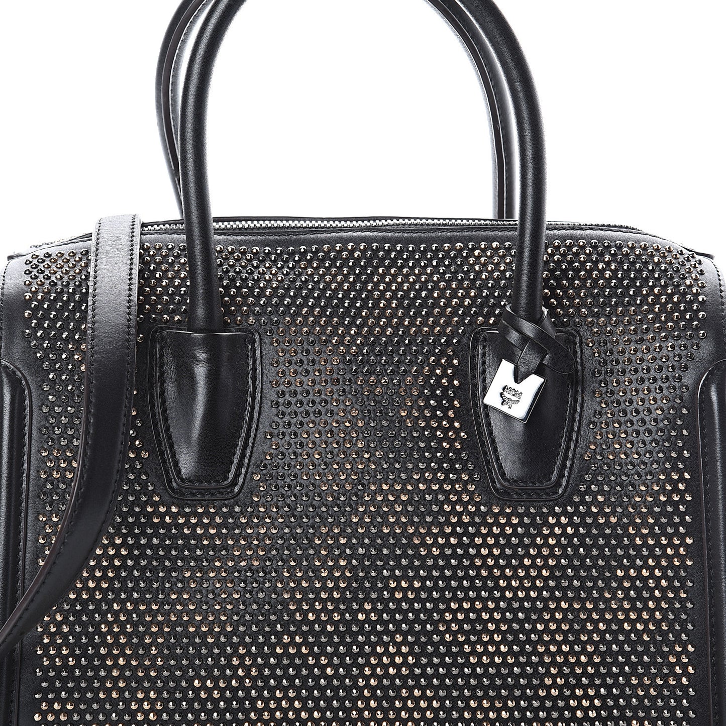 Calfskin Balam Spitze Boston Bag Black