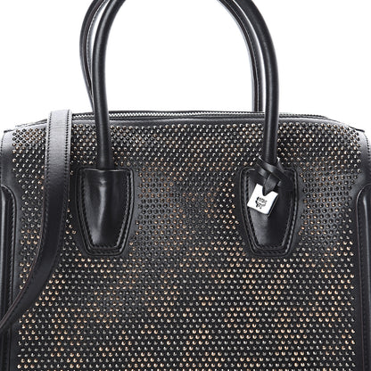 MCM Calfskin Balam Spitze Boston Bag Black 6 of 8