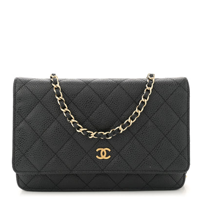 Chanel Caviar Quilted Wallet on Chain WOC Black 1 of 13