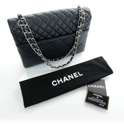 Chanel Leather Quilted In the Business Flap Bag Black 7 of 11