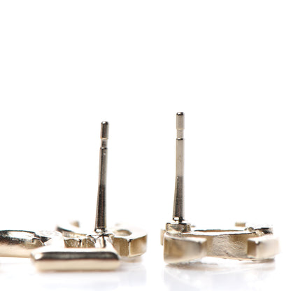 Chanel Crystal CC No 5 Earrings Gold 3 of 5