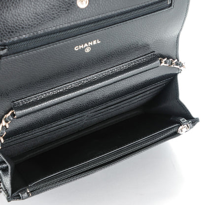 Chanel Caviar Quilted Wallet On Chain WOC Black 4 of 7