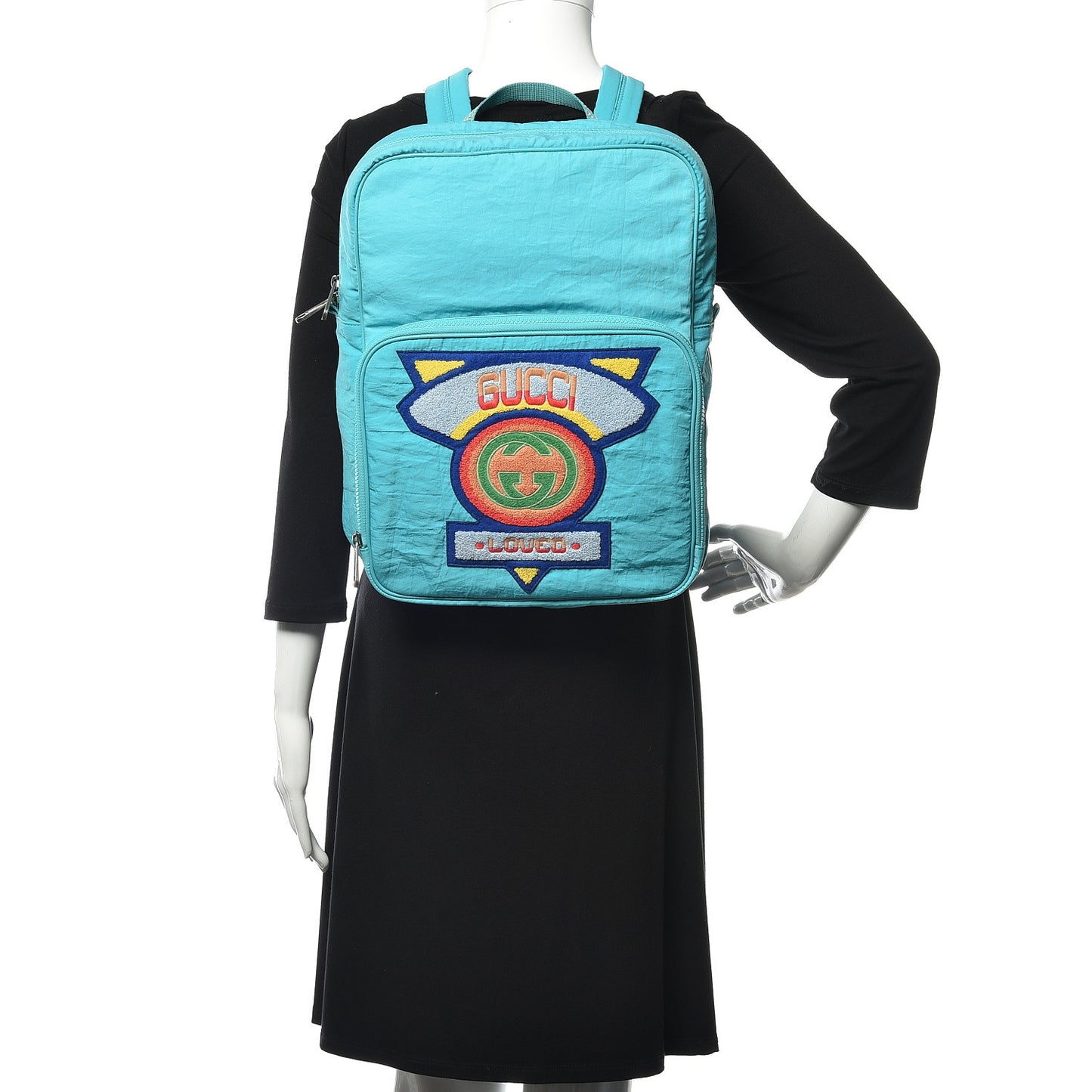 Nylon Twill 80s Logo Patch Backpack Lago