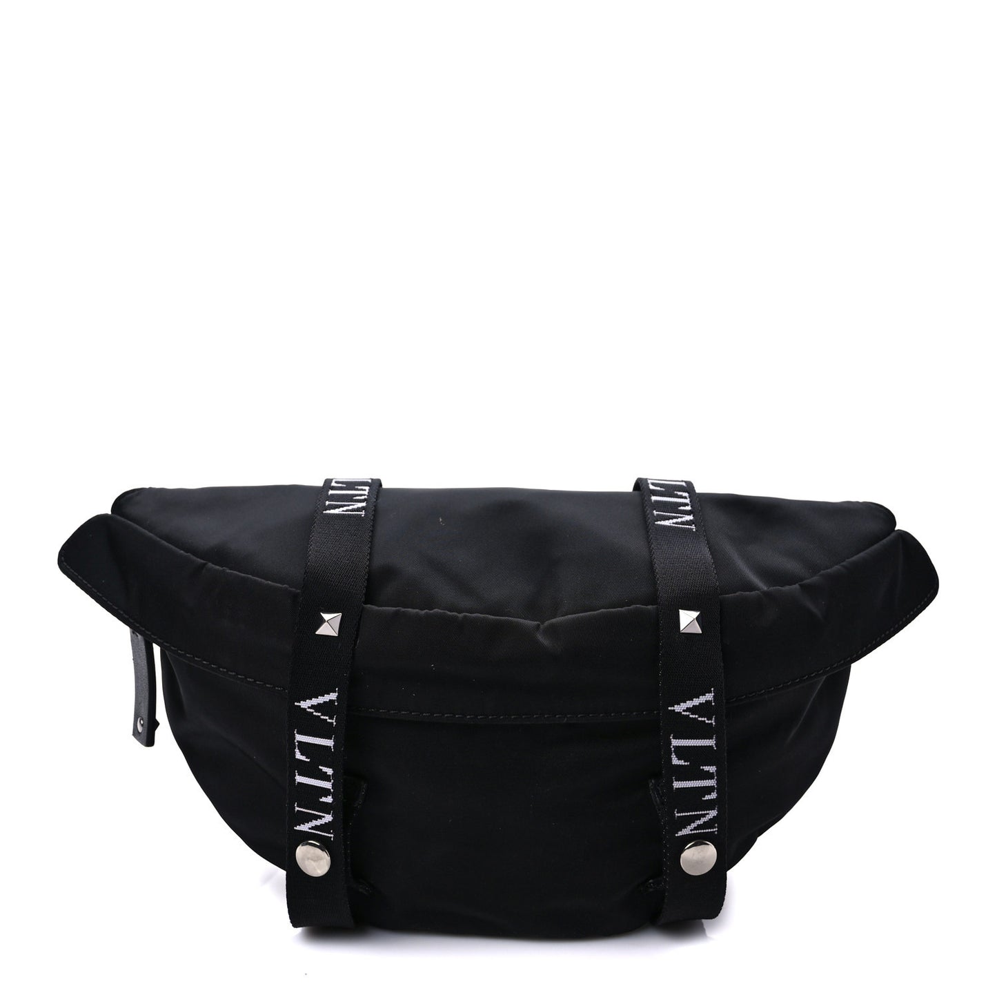 Nylon Ribbon VLTN Belt Bag Black