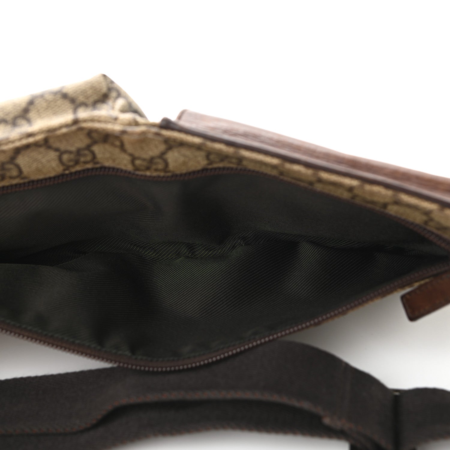 Gucci GG Supreme Double Pocket Belt Bag Ebony 5 of 12