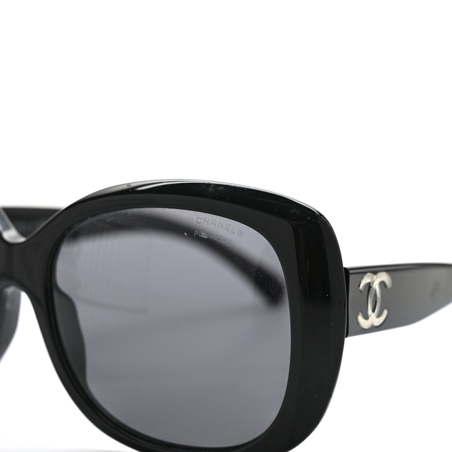 Chanel Acetate Polarized CC Sunglasses 5183 Black 5 of 8
