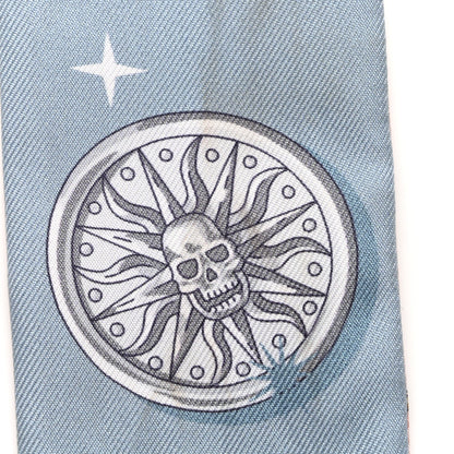 Hermes Silk C'est la Fete Twilly Bleu Glacier 5 of 6