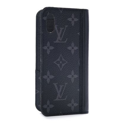Louis Vuitton Monogram Eclipse iPhone XS Max Folio Case Black 3 of 9