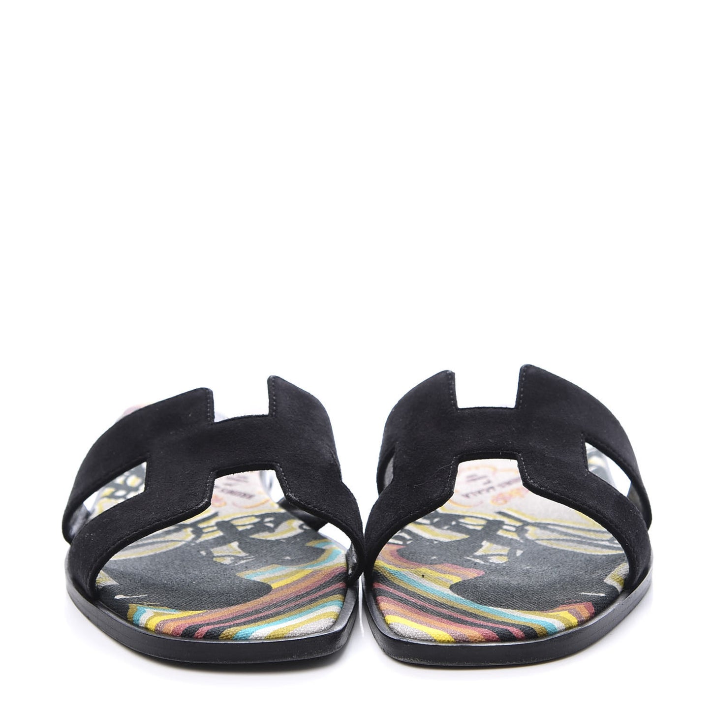 Suede Goatskin Oran Sandals 39 Black