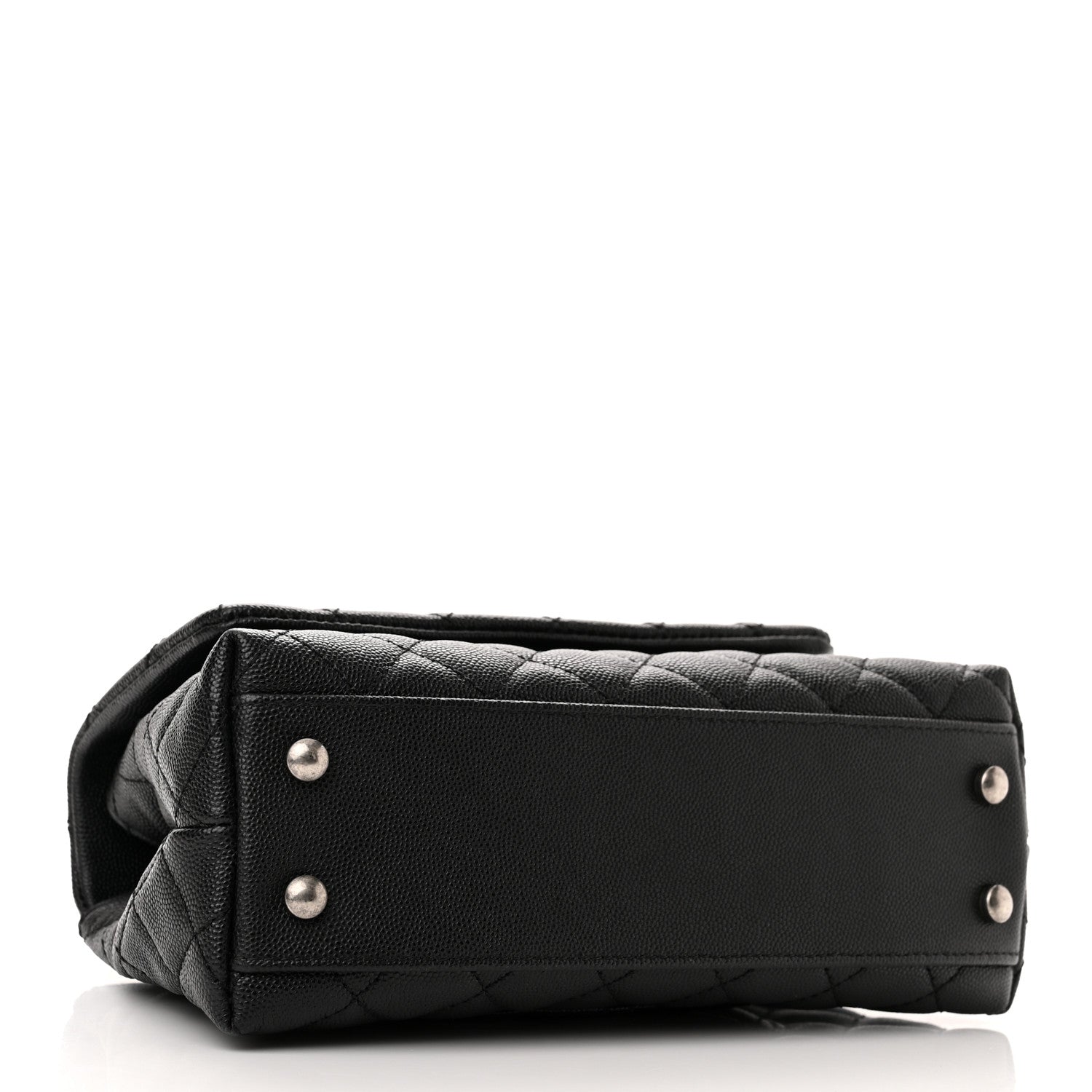 Chanel Caviar Lizard Embossed Quilted Mini Coco Handle Flap Black 4 of 12