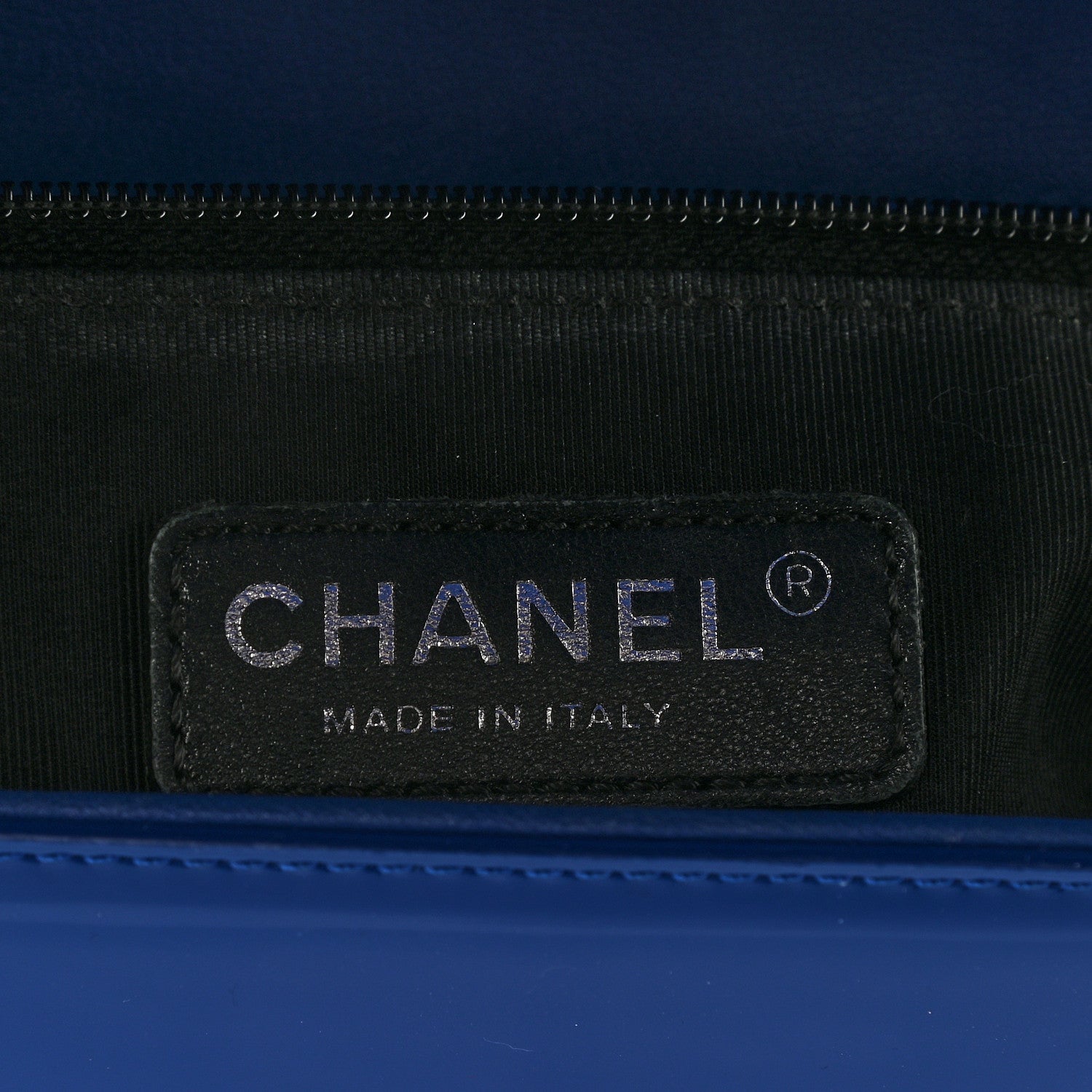 Chanel Patent Calfskin Quilted New Medium Plexiglass Boy Flap Blue 5 of 9