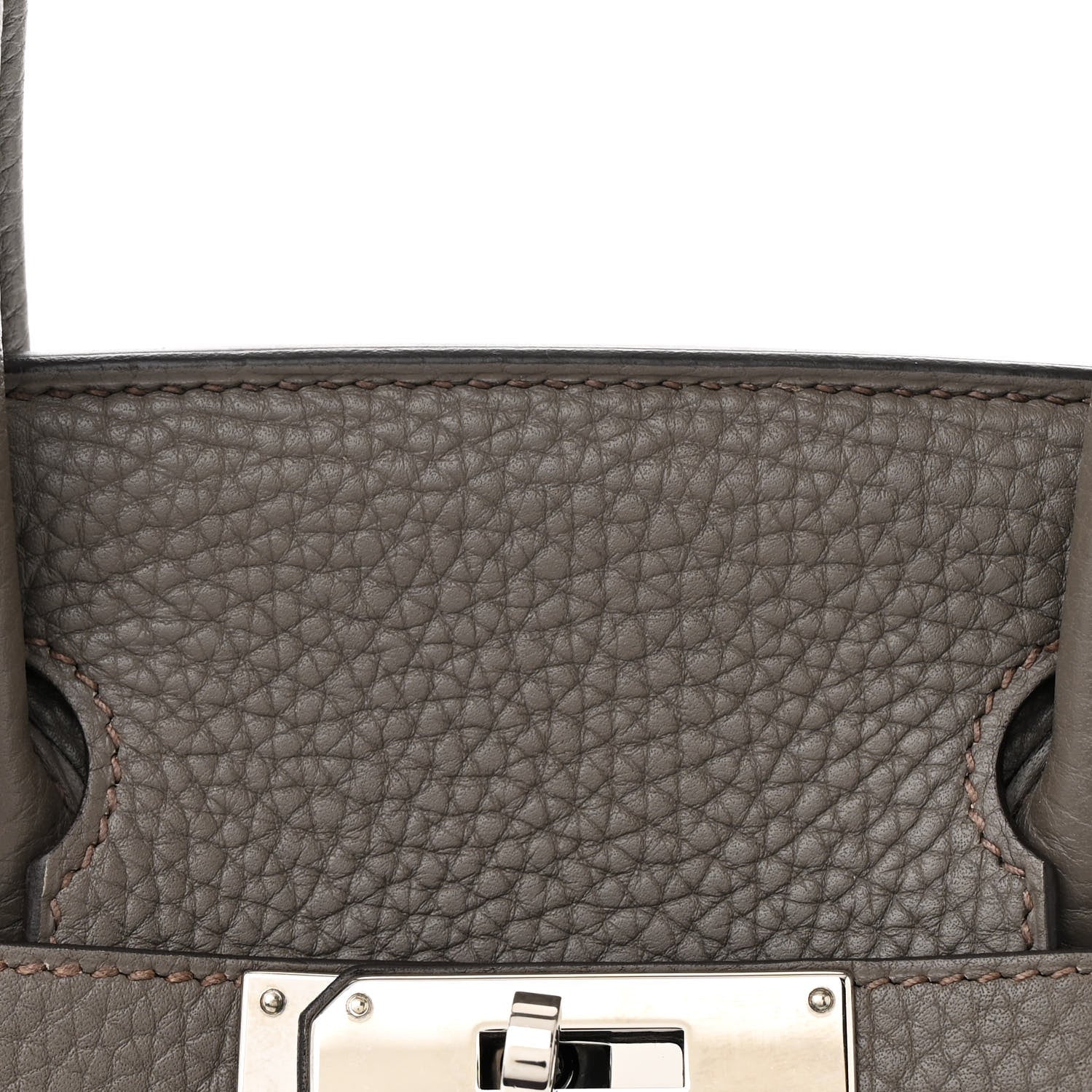 Hermes Taurillon Clemence Birkin 30 Etain 8 of 15
