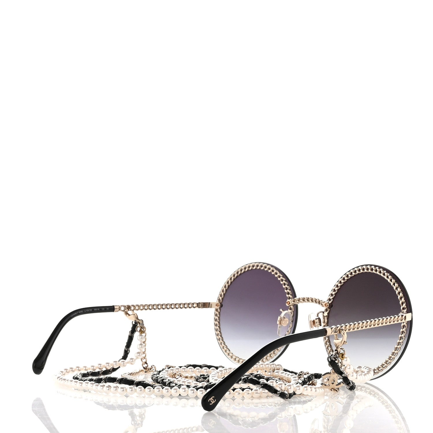 Chanel Round Chain Sunglasses 4245 Gold 4 of 6
