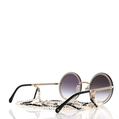Chanel Round Chain Sunglasses 4245 Gold 4 of 6