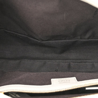 Fendi Nappa FF 1974 Embossed Large Baguette White 5 of 12