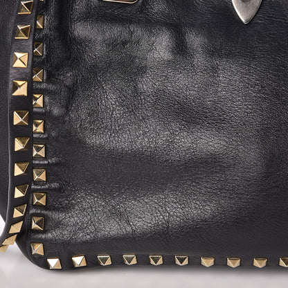 Valentino Garavani Vitello Small Rockstud Tote Black 11 of 13