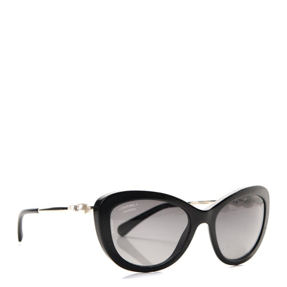 Chanel Polarized Cat Eye Pearl Sunglasses 5340-H Black 1 of 5