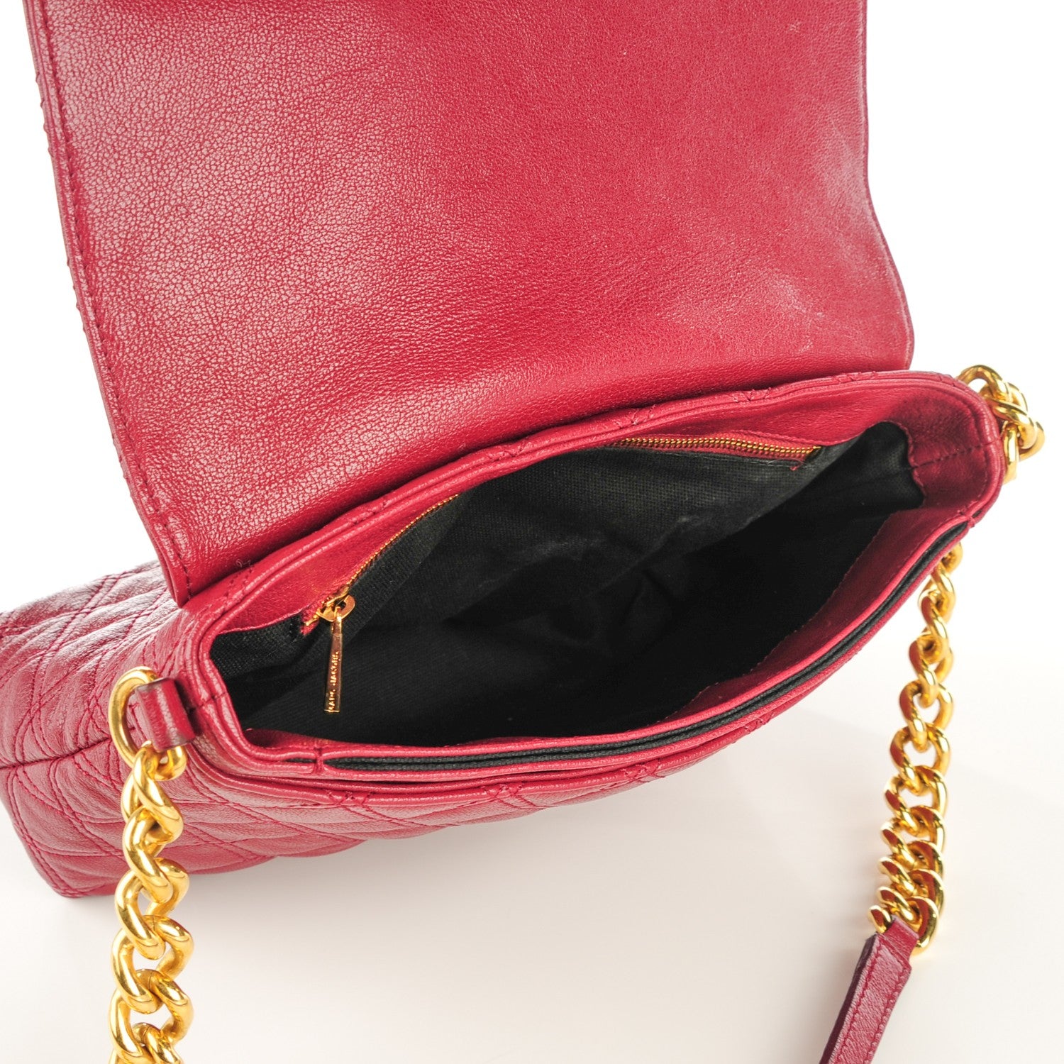 Marc Jacobs Lacquered Lambskin Quilted The Large Single Flap Red 8 of 8