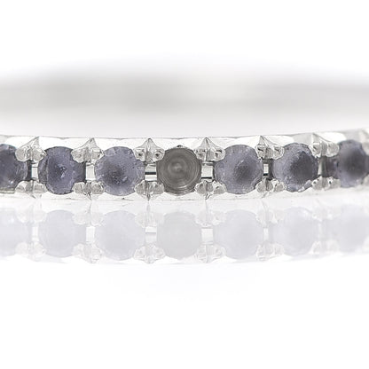 Tiffany 18K White Gold Amethyst Metro Eternity Band Ring 48 4.5 6 of 7