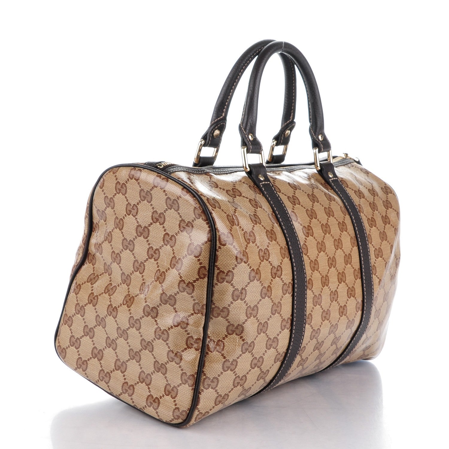 Gucci Crystal Monogram Medium Joy Boston Dark Brown 3 of 7