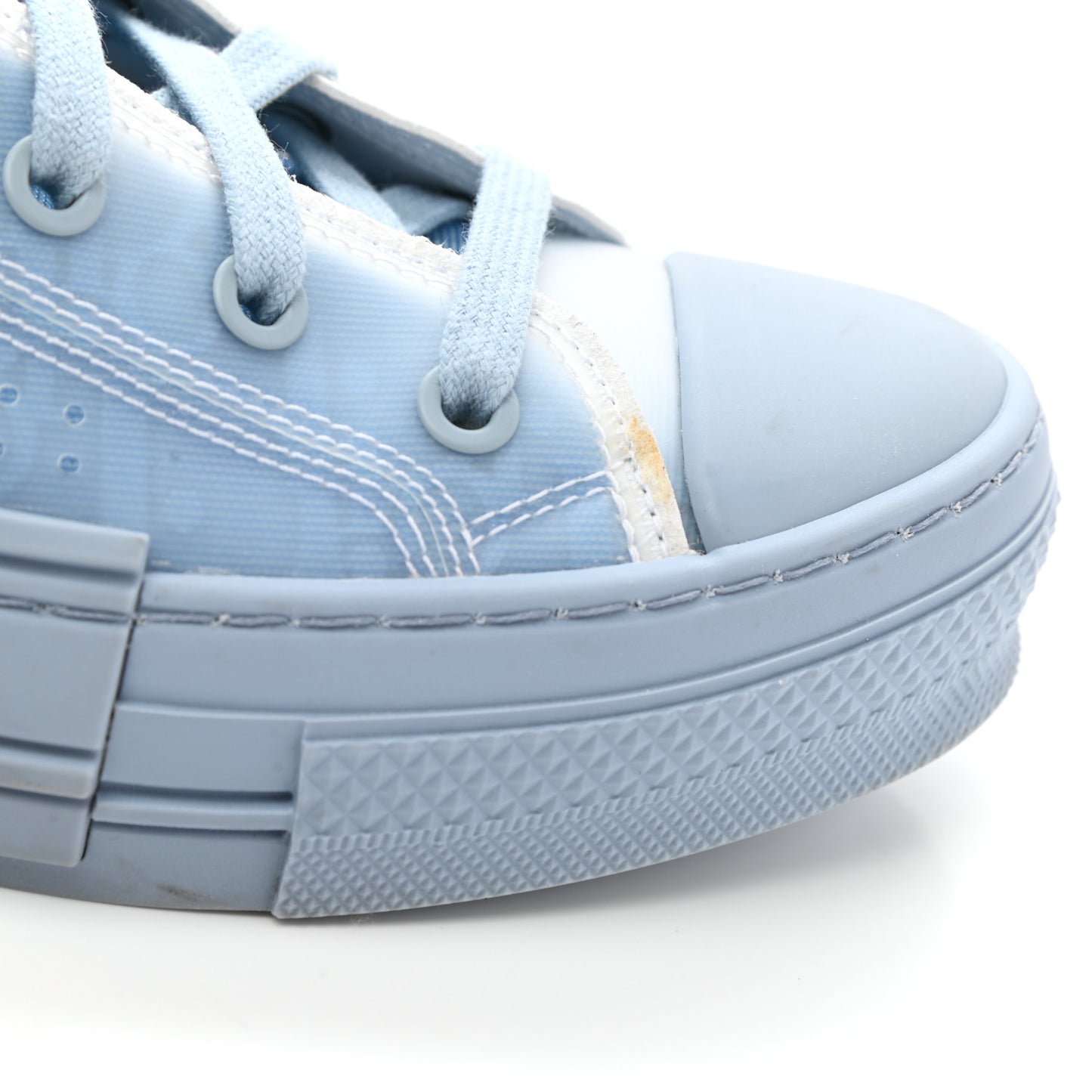 X DANIEL ARSHAM Technical Canvas Oblique Mens B23 High Top Sneakers 36 Blue Beige