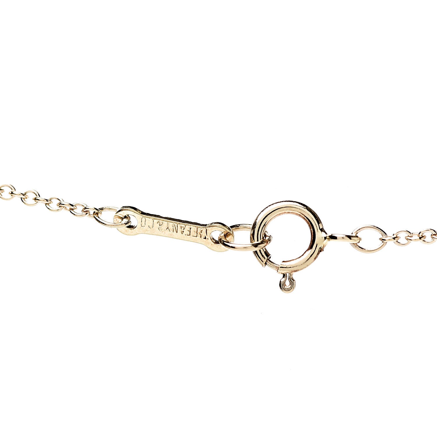 Tiffany 18K Yellow Gold 12mm Elsa Peretti Bean Pendant Necklace 7 of 7