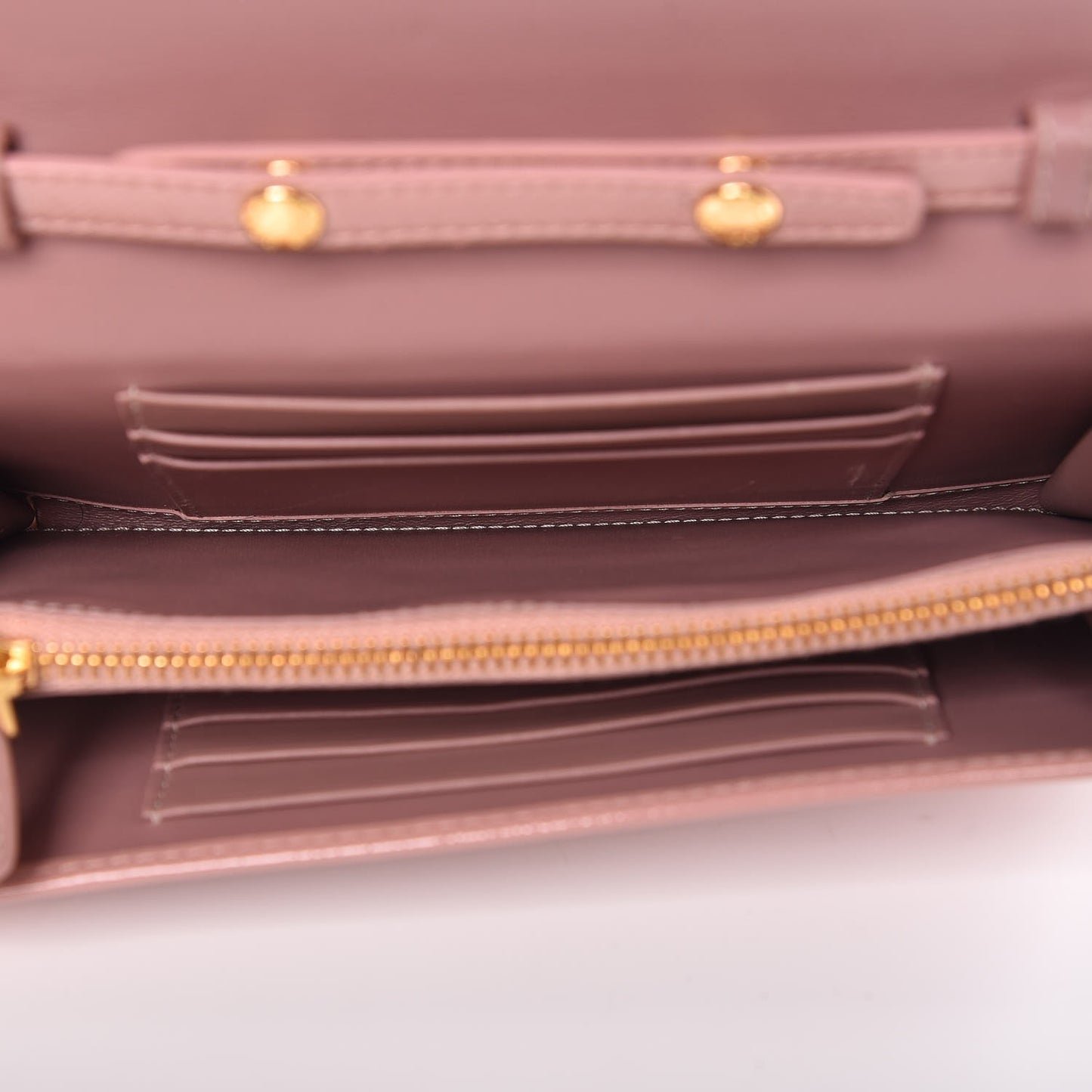 Saffiano Vernice Flap Wallet With Strap Orchidea