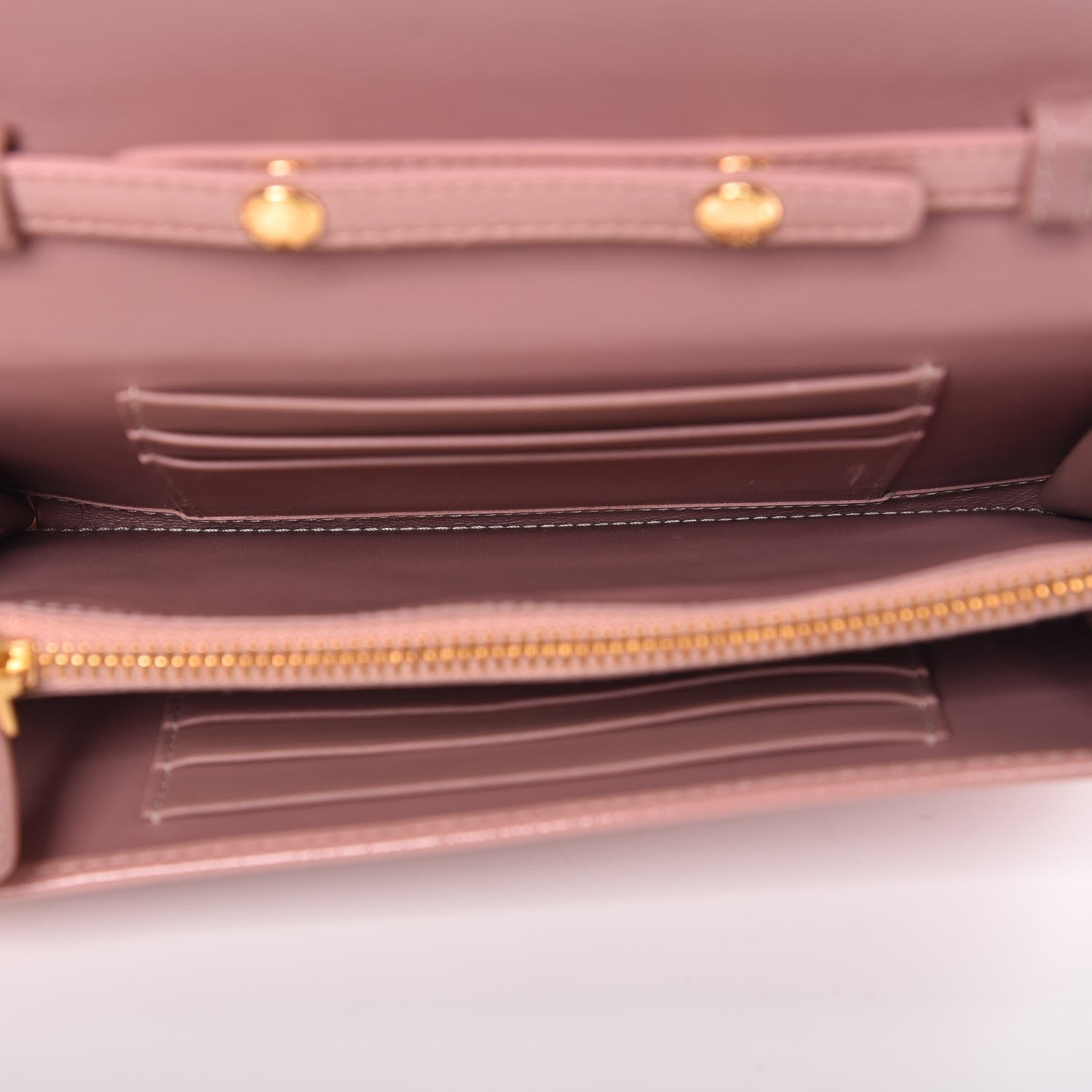 Prada Saffiano Vernice Flap Wallet With Strap Orchidea 5 of 8