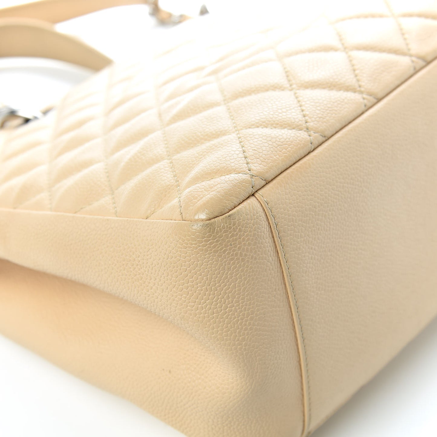Caviar Quilted Grand Shopping Tote GST Beige Clair