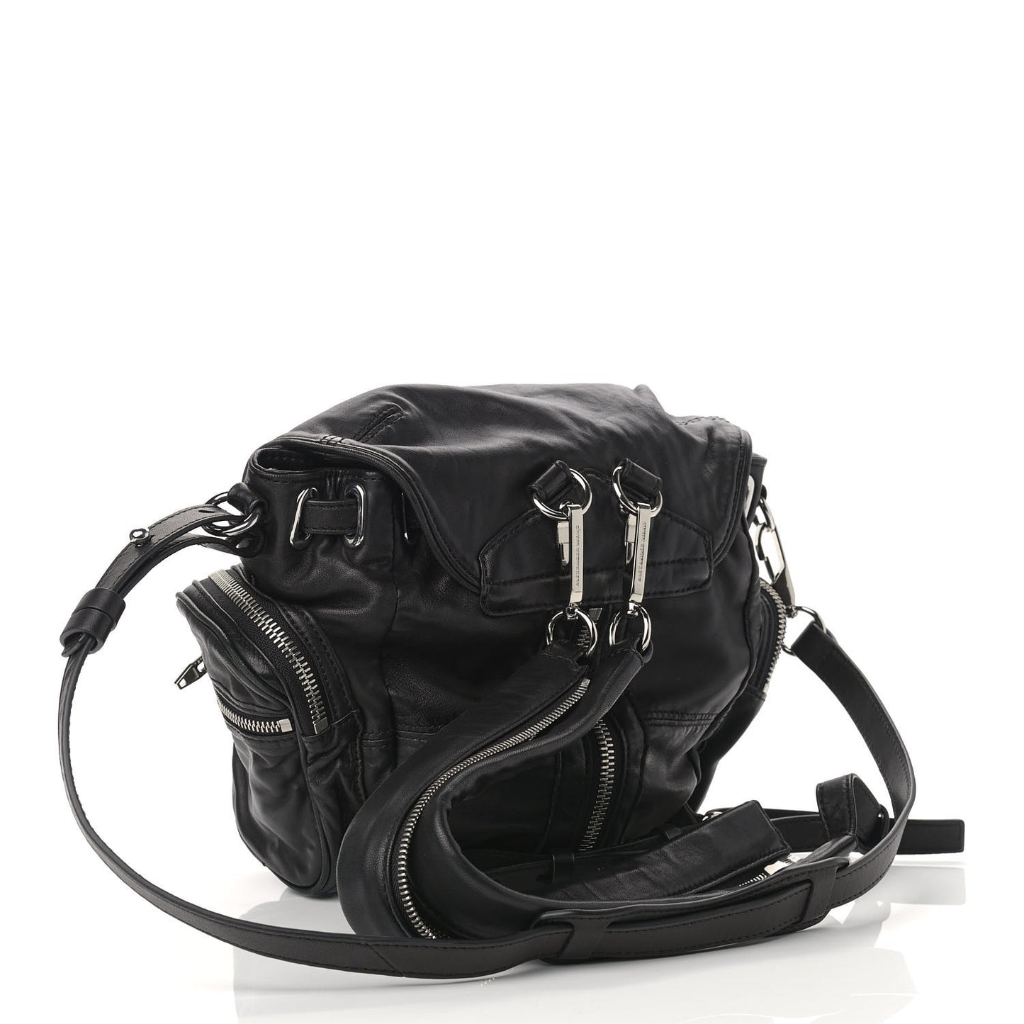 Lambskin Marti Backpack Bag Washed Black Rhodium Hardware
