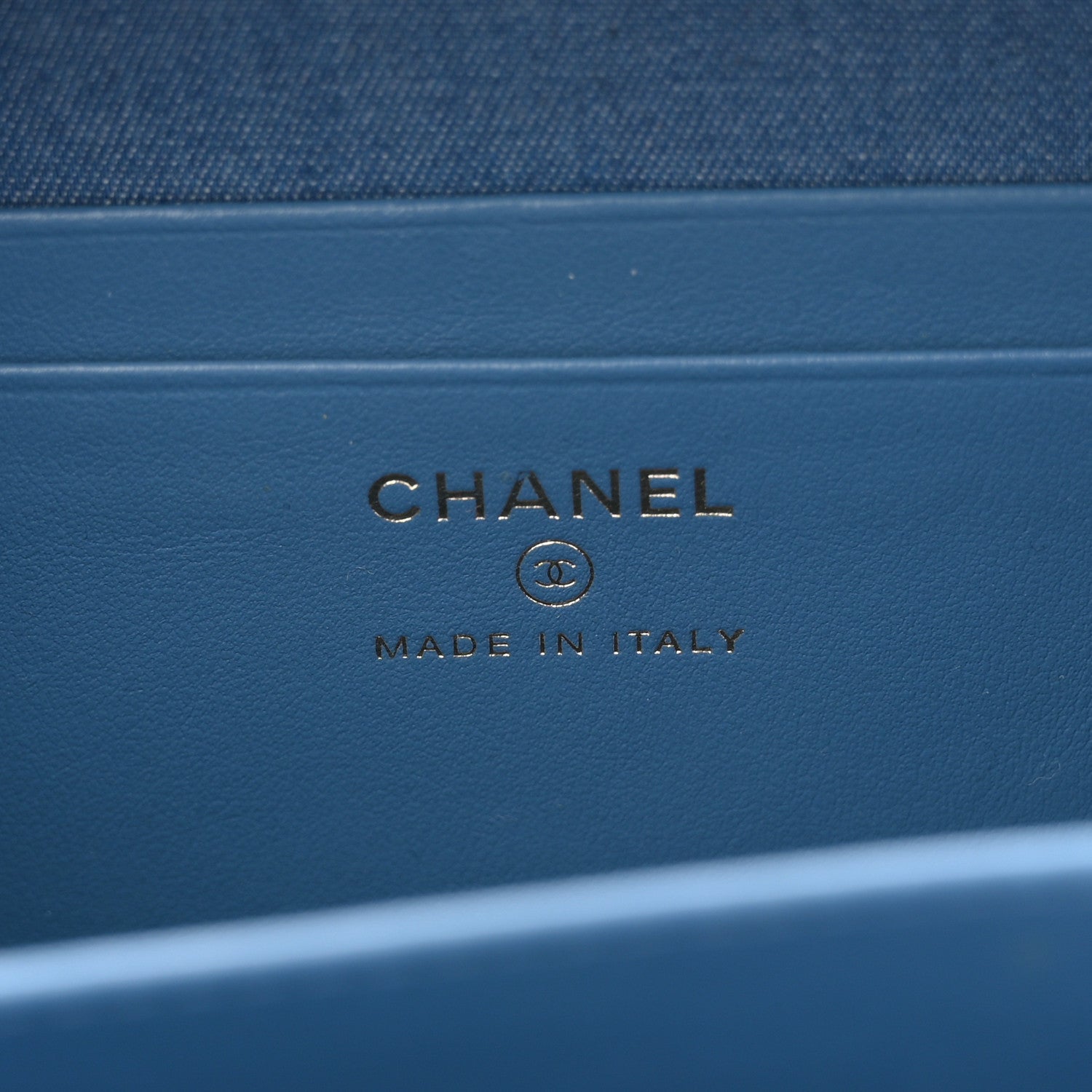 Chanel Denim Quilted CC Pearl Crush Camera Case Blue 6 of 11