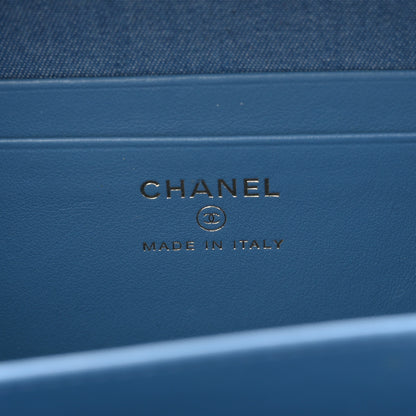 Chanel Denim Quilted CC Pearl Crush Camera Case Blue 6 of 11