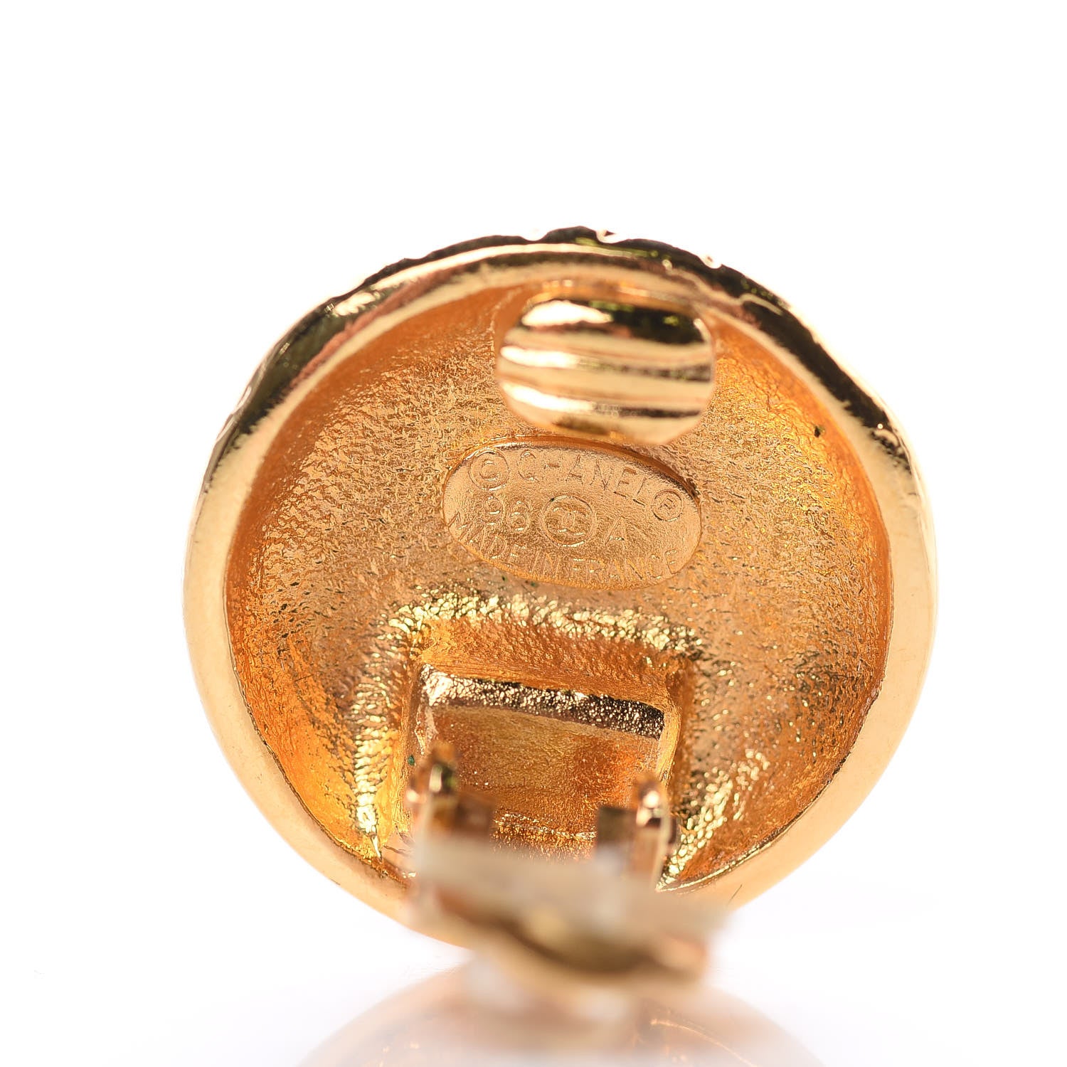 Chanel CC Clip On Earrings Gold 4 of 5